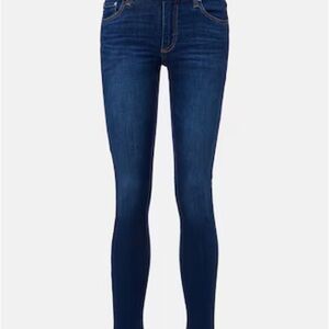 J Brand 835 Mid-Rise Crop Skinny Jeans in Seriously Dark Indigo - Size 30